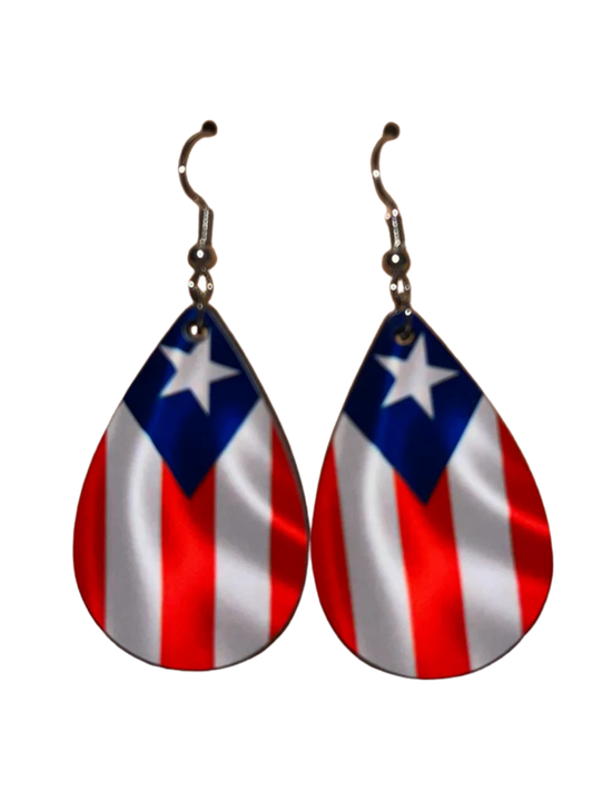 Earrings- Flags Puerto Rico
