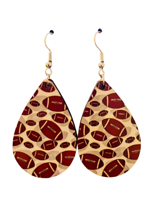 Earrings- Sports Football