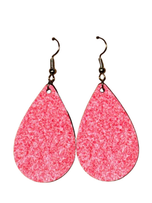 Earrings- Valentine's Day Light Pink Glitter