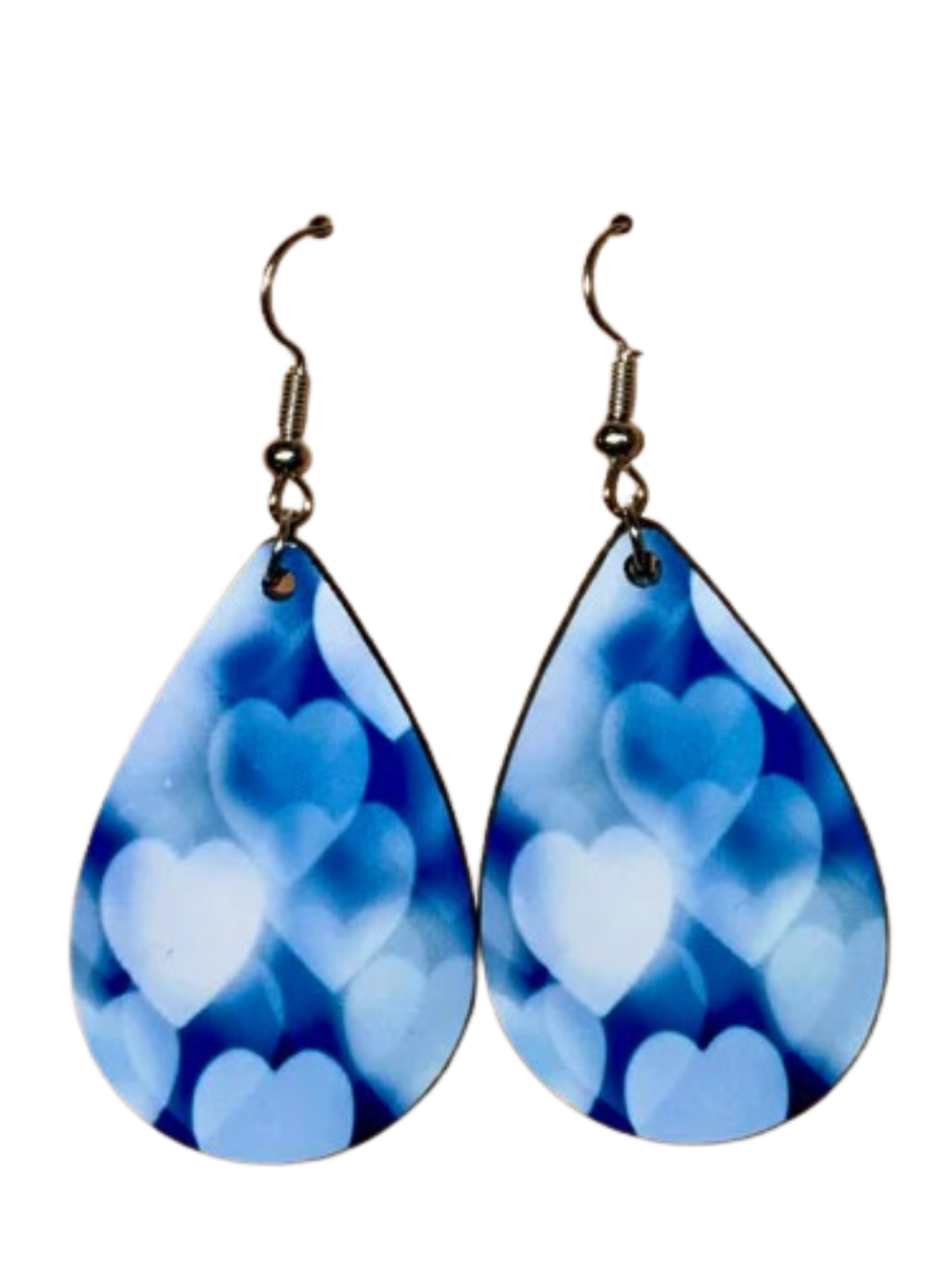 Earrings- Valentine's Day Blue Hearts