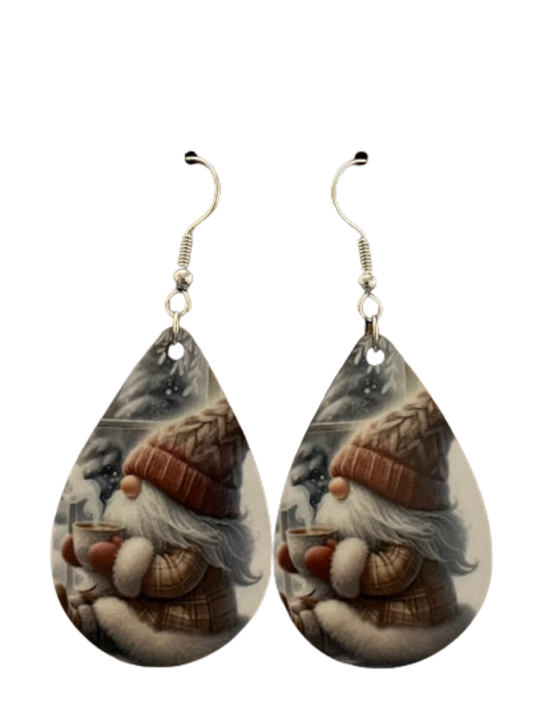 Earrings- Winter Snow Gnome