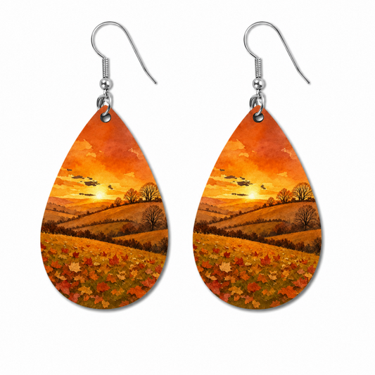Earrings- Fall Golden Hour Autumn Sunset