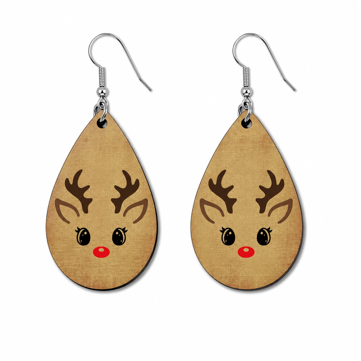 Earrings- Christmas Reindeer Face