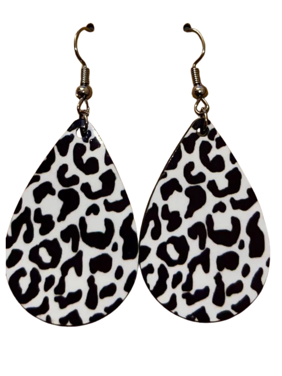 Earrings- Animals/Animal Print Black and White Leopard Print