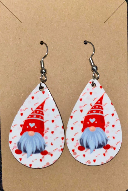 Earrings- Valentine's Day Gnome
