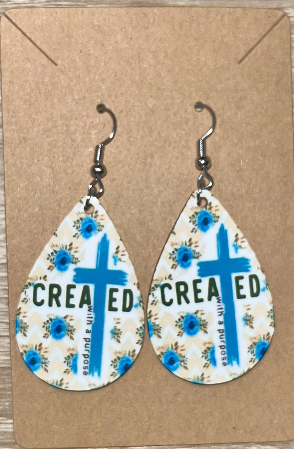 Earrings- Faith Based Created with a Purpose