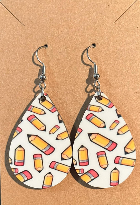 Earrings- Teacher's Number 2 Pencils