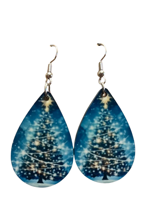 Earrings- Christmas Glitter Tree