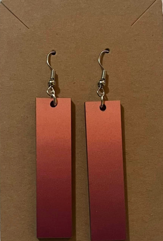 Earrings- Colors Pink and Mauve Ombre