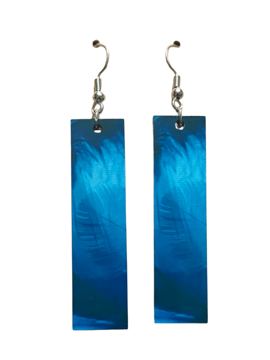 Earrings- Colors Rectangular Blue