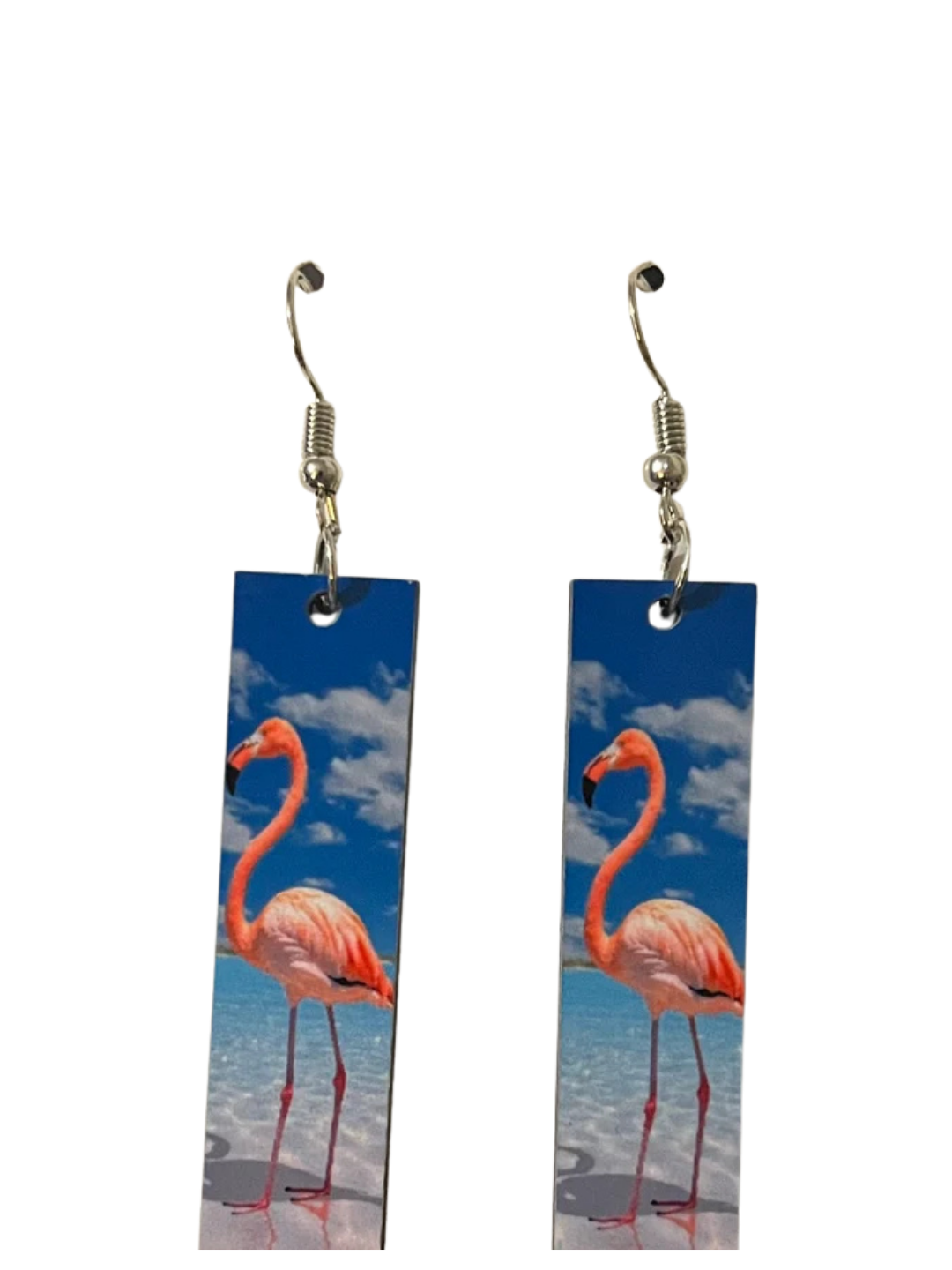 Earrings- Animals/Animal Print Flamingo  Rectangular Shape