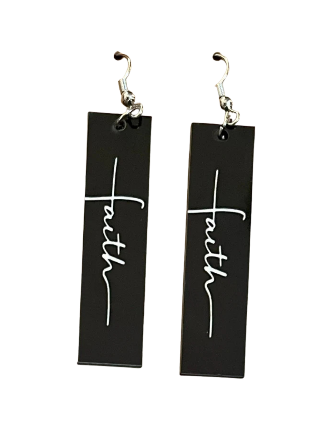 Earrings- Faith Based Faith Rectangular Shaped