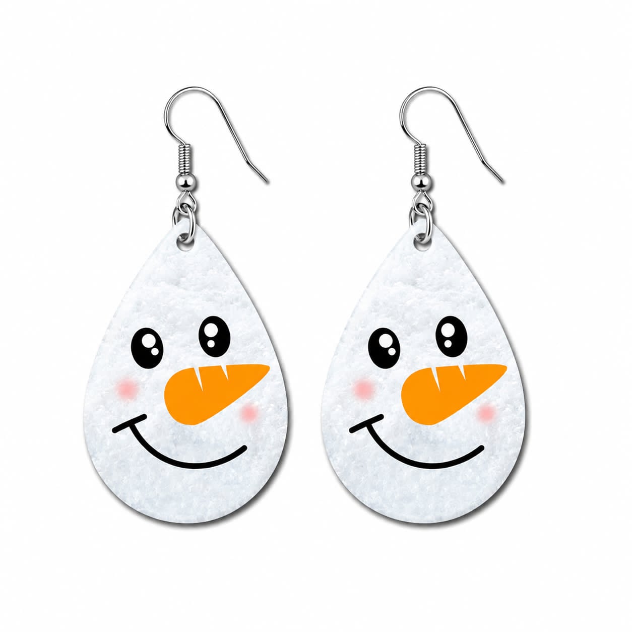 Earrings- Christmas Snowman Face
