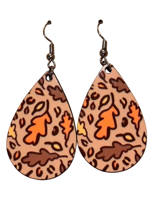 Earrings- Fall cartoon leaves