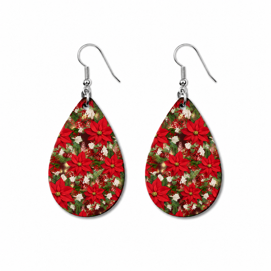 Earrings- Christmas Poinsettia