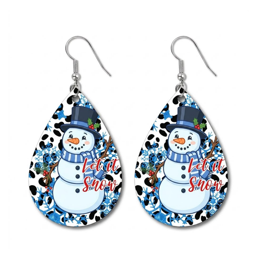 Earrings- Christmas Frosty let it snow