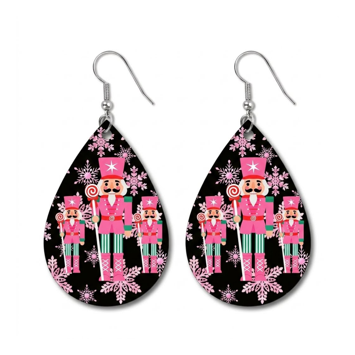 Earrings- Christmas Pink Nutcracker