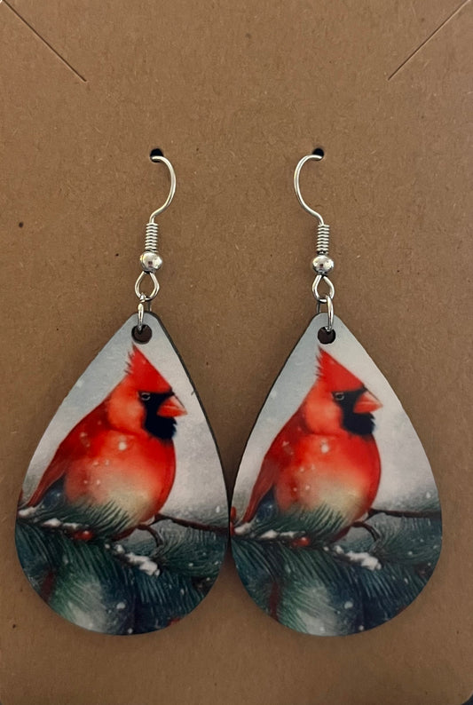 Earrings- Christmas Cardinal
