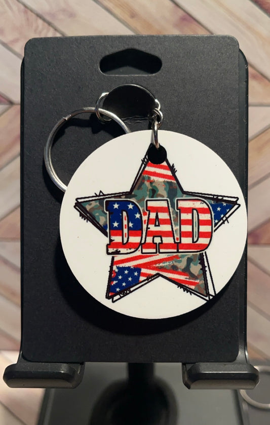 Keychains- Star USA Dad