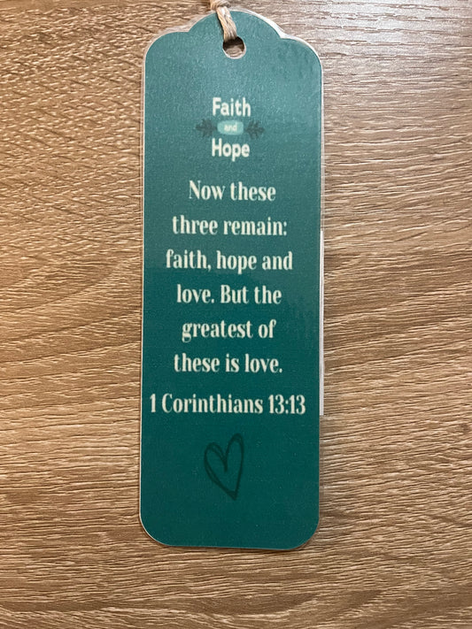 Bookmarks- Faith, Hope and Love