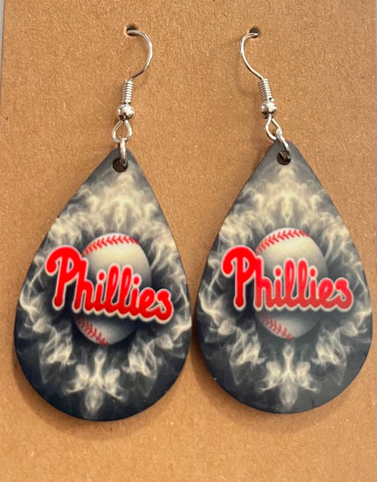 Earrings- Sports Baseball Phillies