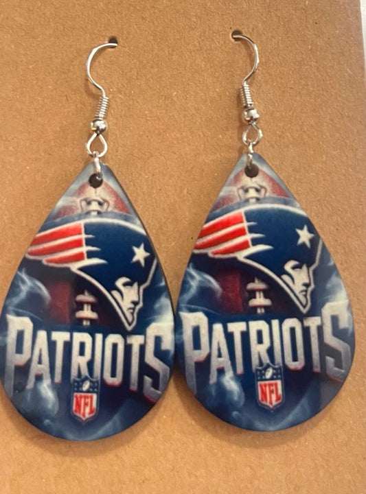 Earrings- Sports Football Patriots