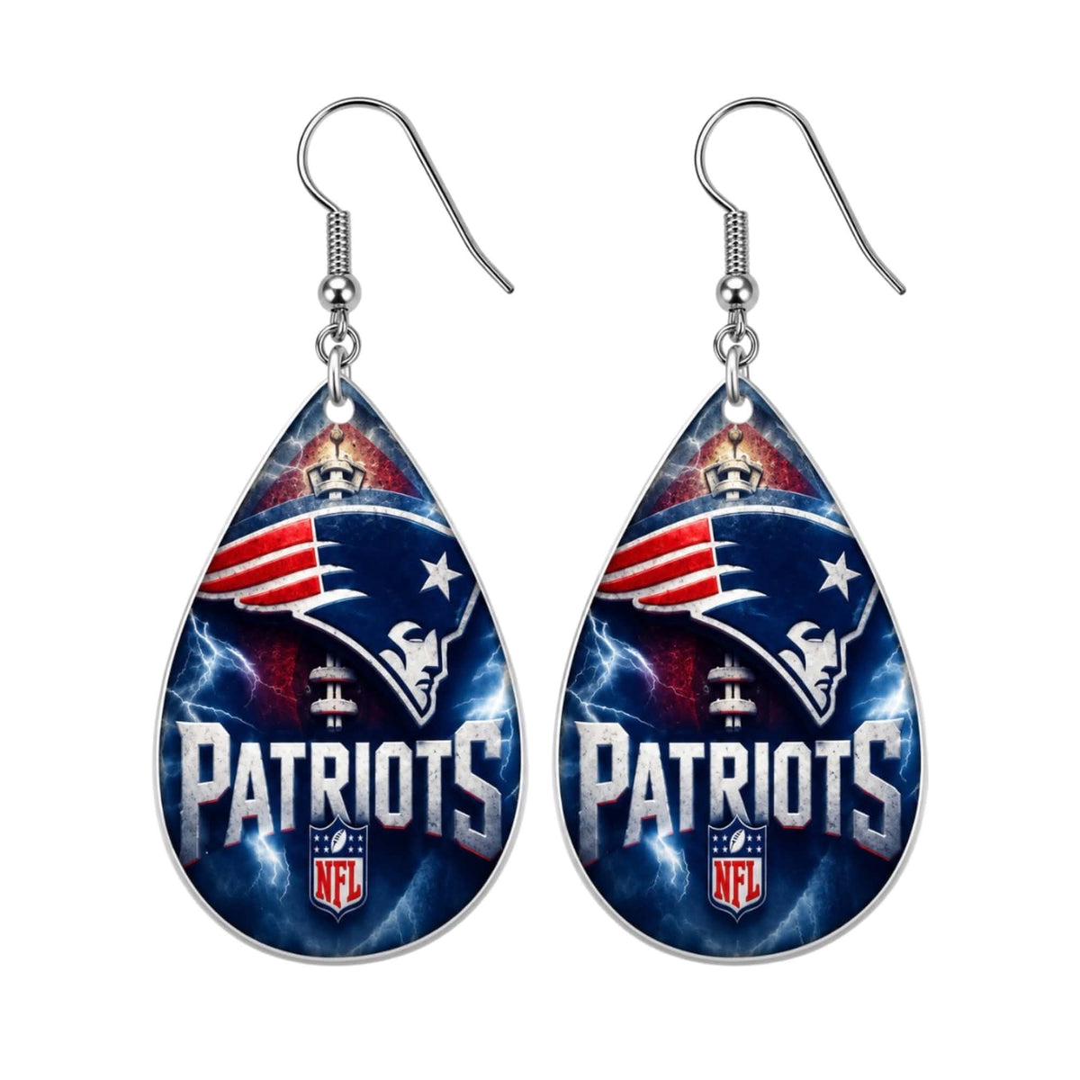Earrings- Sports Football Patriots