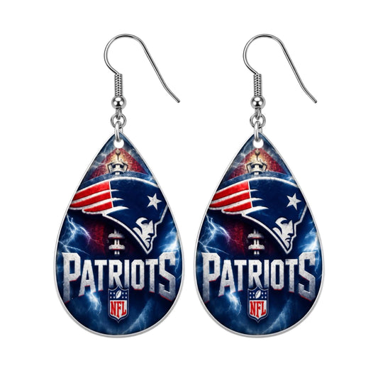 Earrings- Sports Football Patriots
