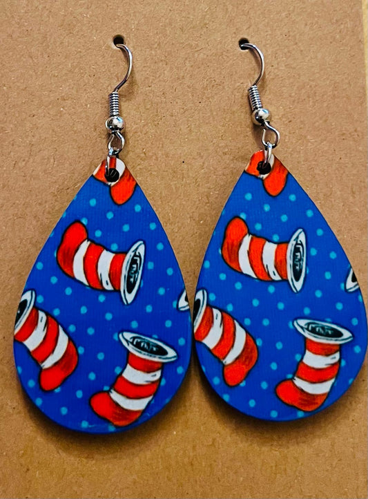 Earrings- Teacher's Dr. Seuss Hat